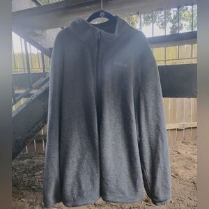 Gray Fleece Zip Up Jacket